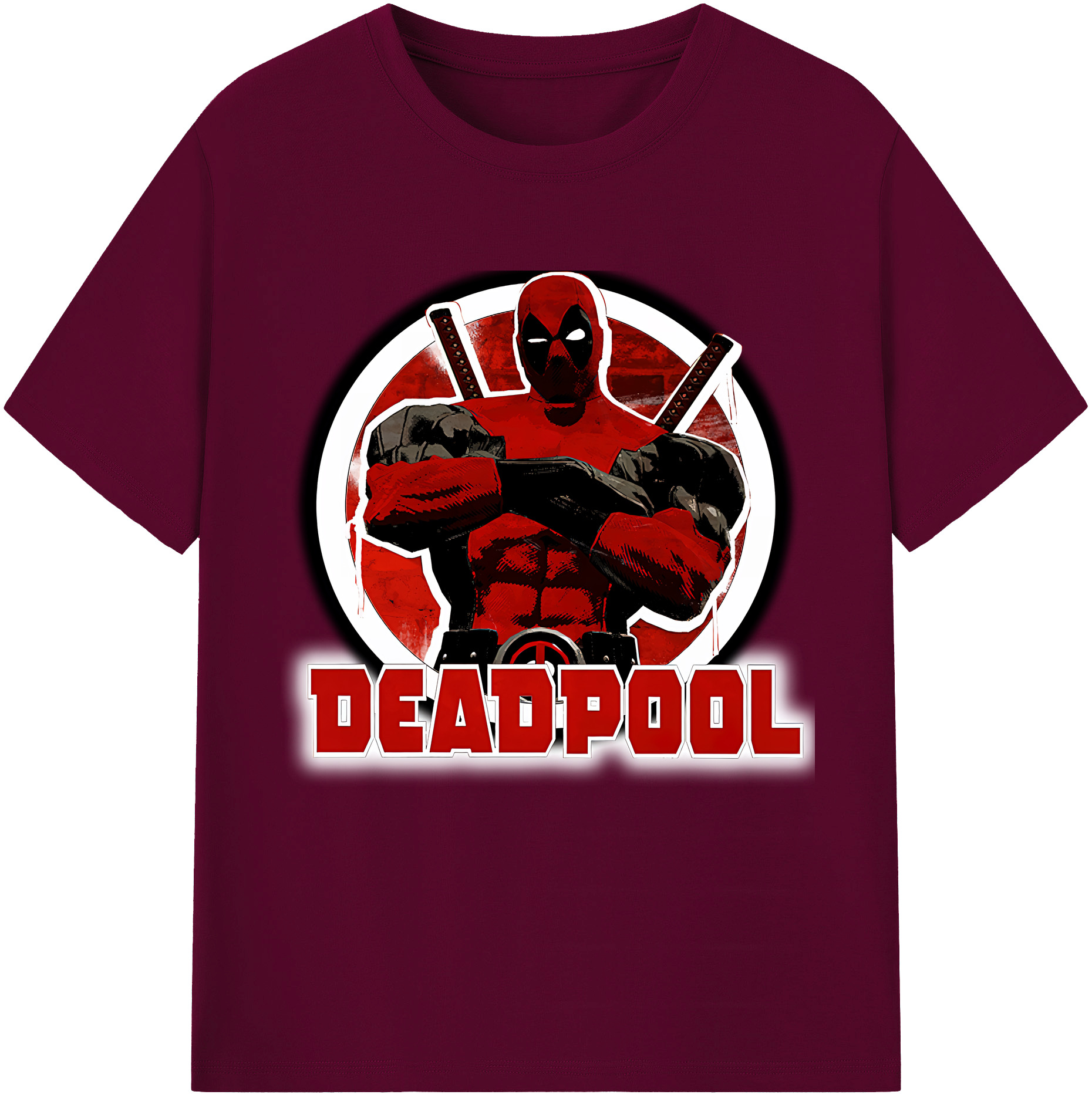 （画像用） Deadpool デッドプール レディースカジュアルプリントTシャツ（綿100％）